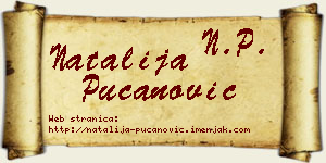 Natalija Pucanović vizit kartica